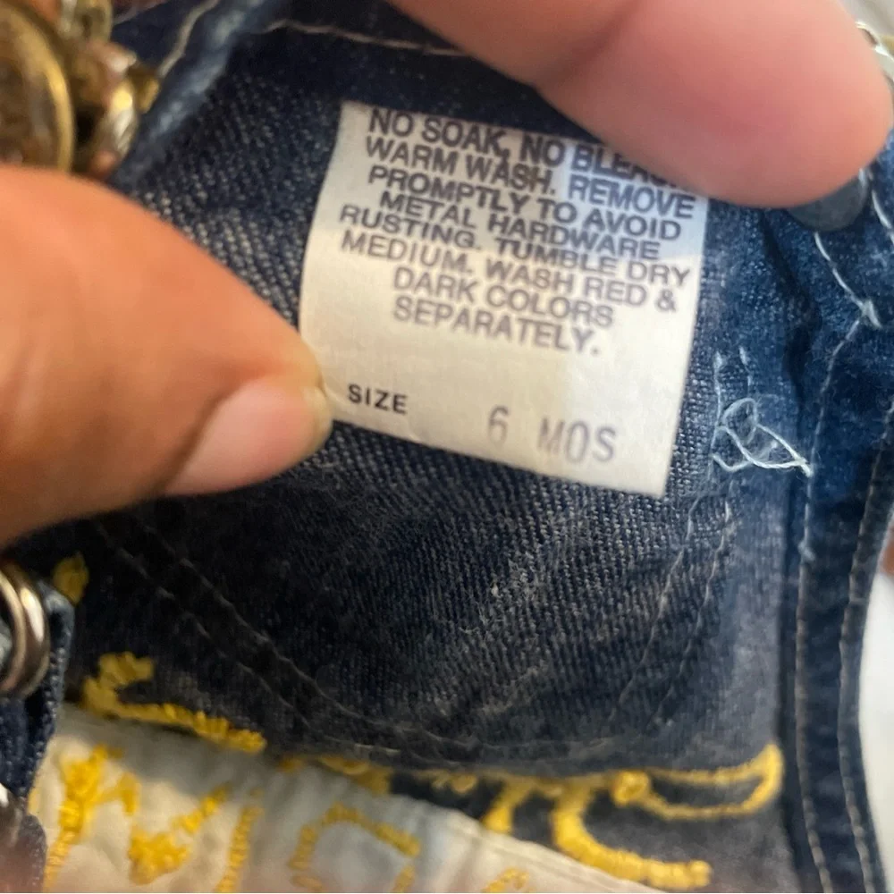 Vintage Oshkosh B'Gosh Overalls 6 Months Made In USA Blue Denim Shining Armor